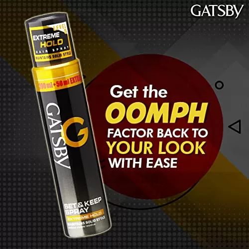 Gatsby Set & Keep Hair Spray 250ml Extreme Hold - image 4