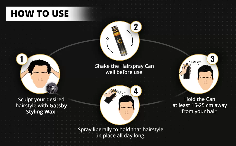 Gatsby Set & Keep Hair Spray 250ml Extreme Hold - image 2