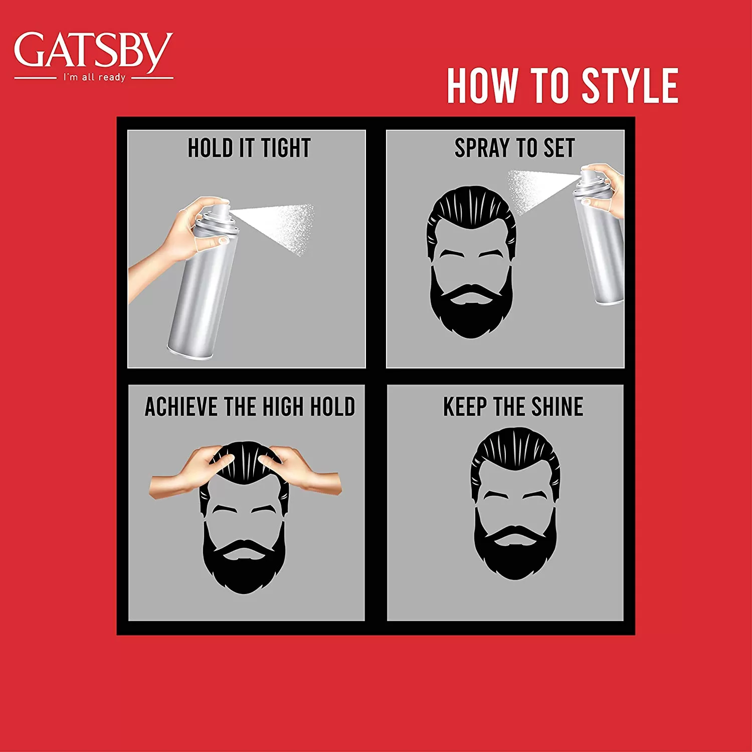 Gatsby Set & Keep Hair Spray 250ml Strong Hold - image 4
