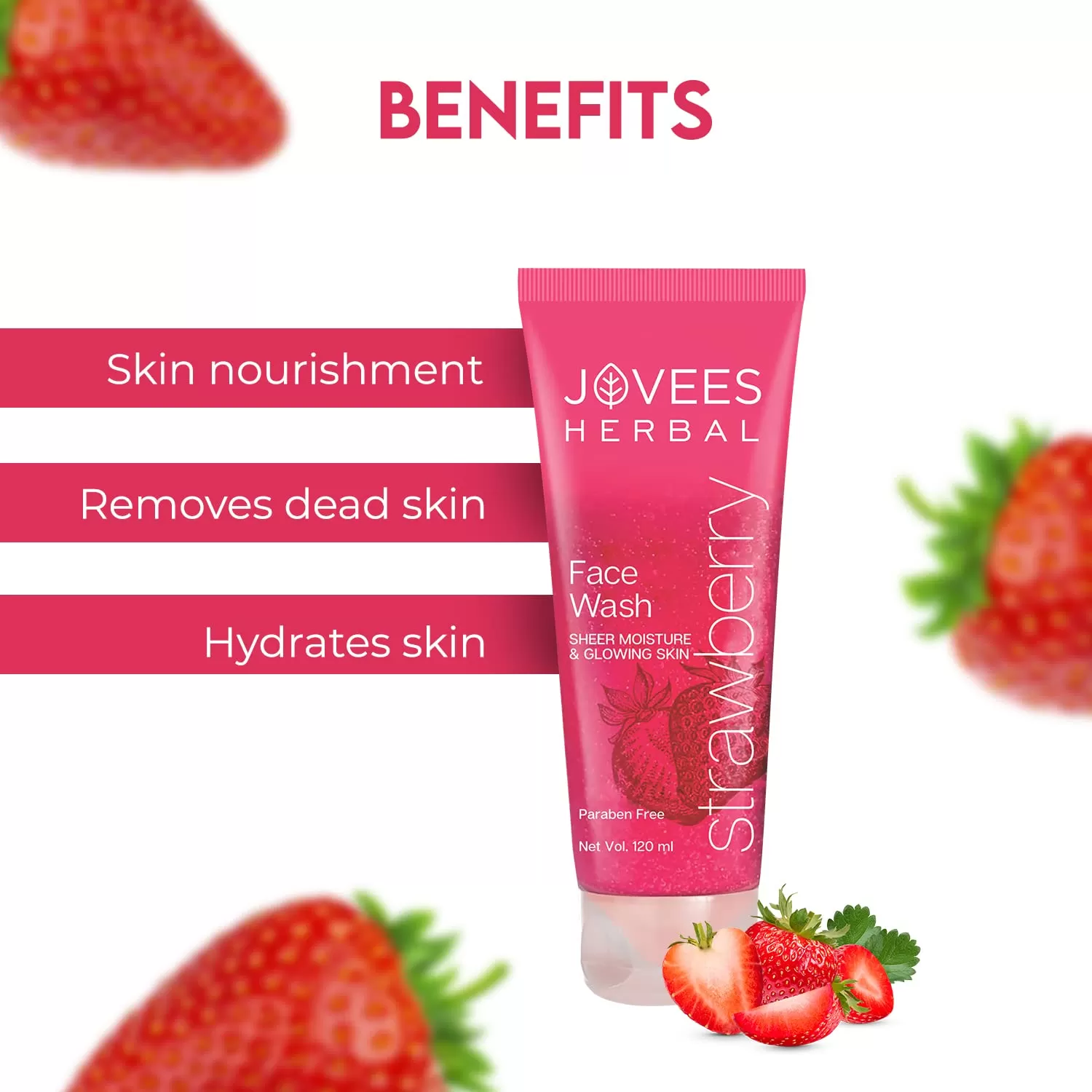 Jovees Face Wash Strawberry 50ml Imported from India - image 3