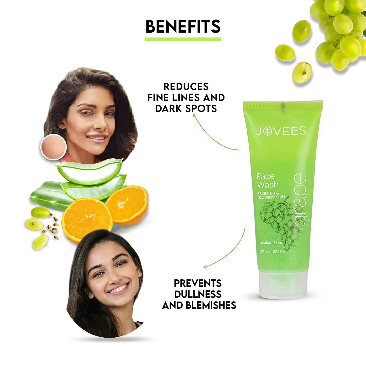 Jovees Grape Face Wash 120ml Imported from India - image 8