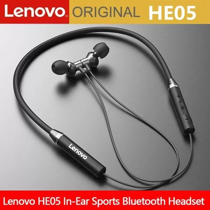 Lenovo HE05 Bluetooth Earphones Magnetic Neckband earbud