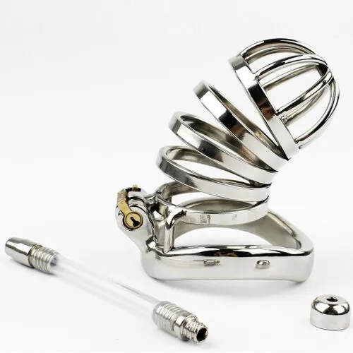 Long Chastity Cage With Urethral Tube Chastity XTOYS - image 5