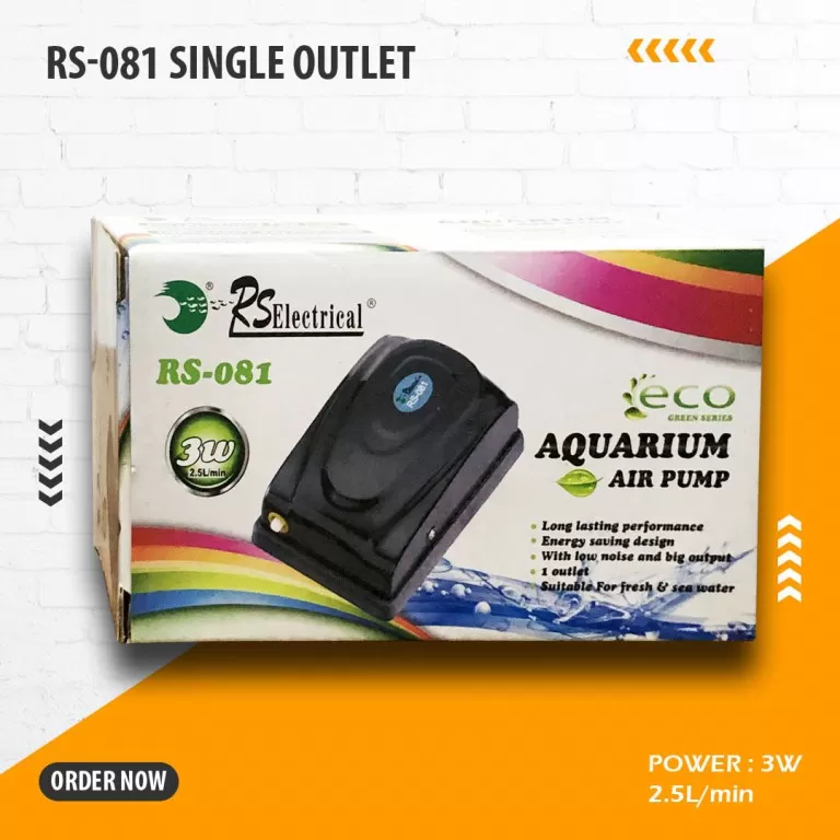RS-081 Aquarium Air Pump Motor Single Outlet