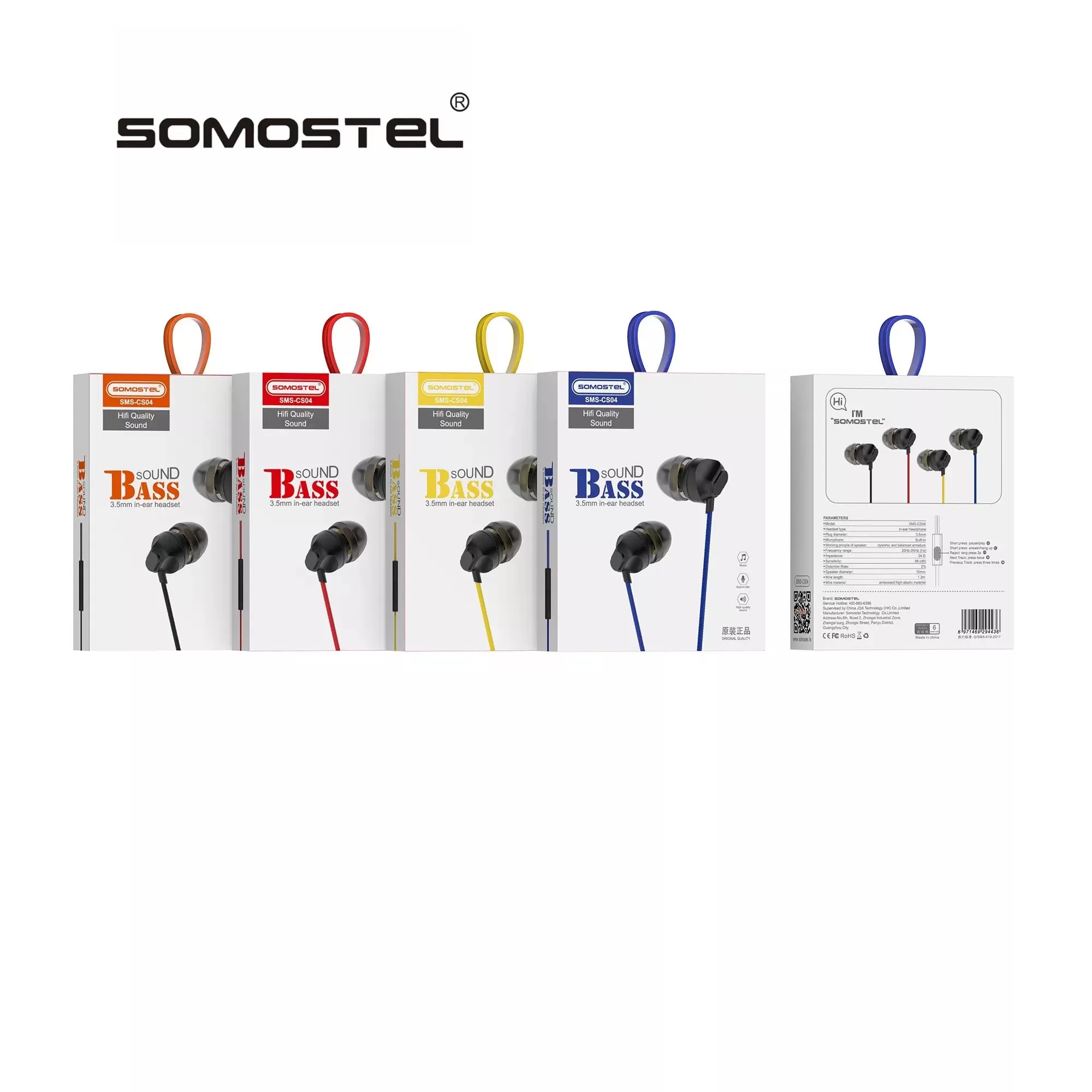 SOMOSTEL 3.5MM Wired Handsfree Gaming In Ear Earphones - image 5