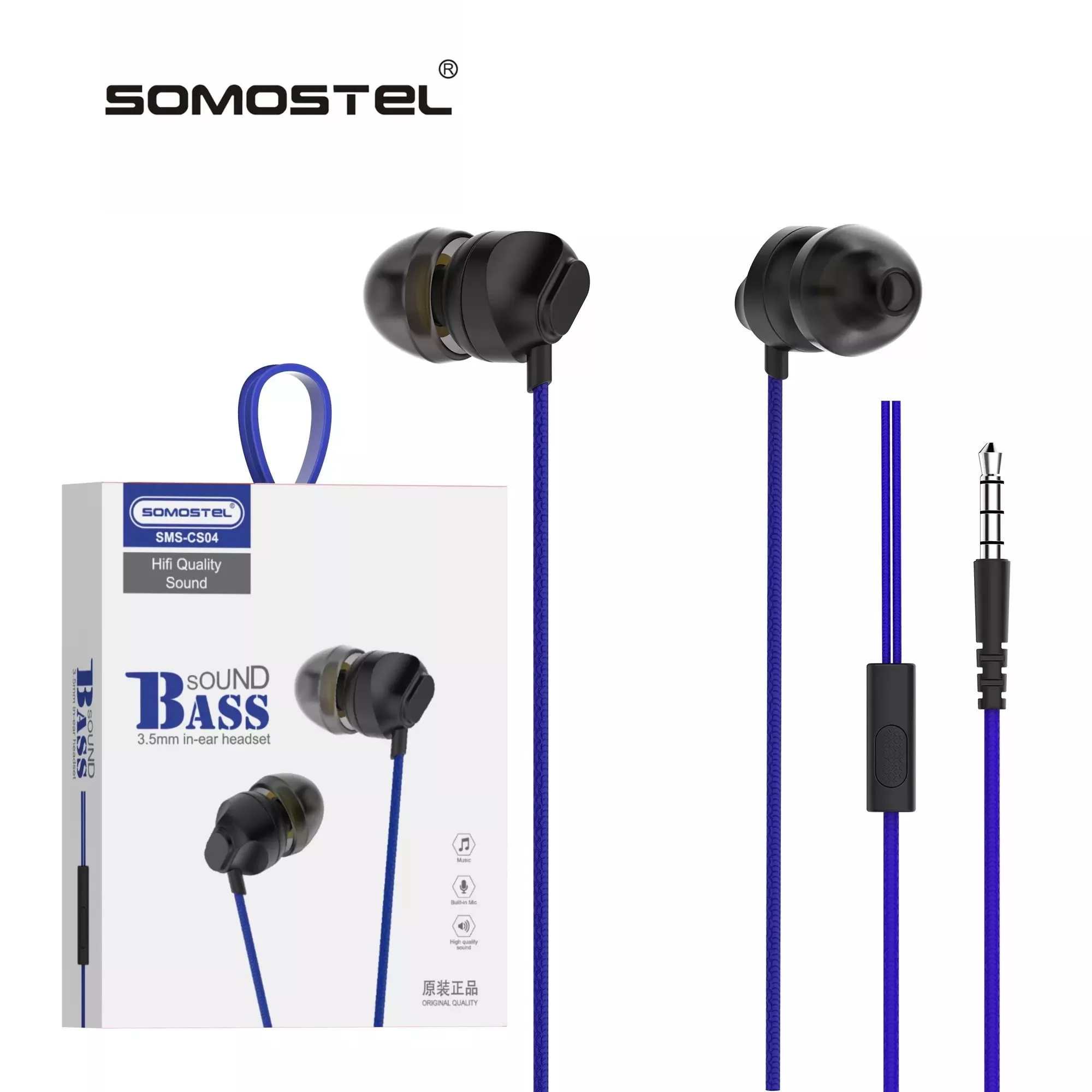 SOMOSTEL 3.5MM Wired Handsfree Gaming In Ear Earphones - image 3