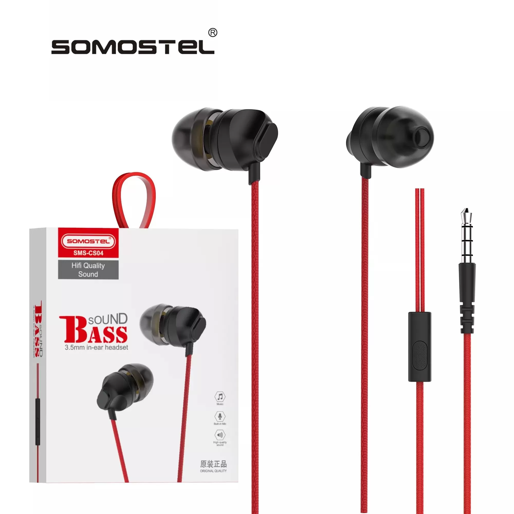 SOMOSTEL 3.5MM Wired Handsfree Gaming In Ear Earphones - image 4