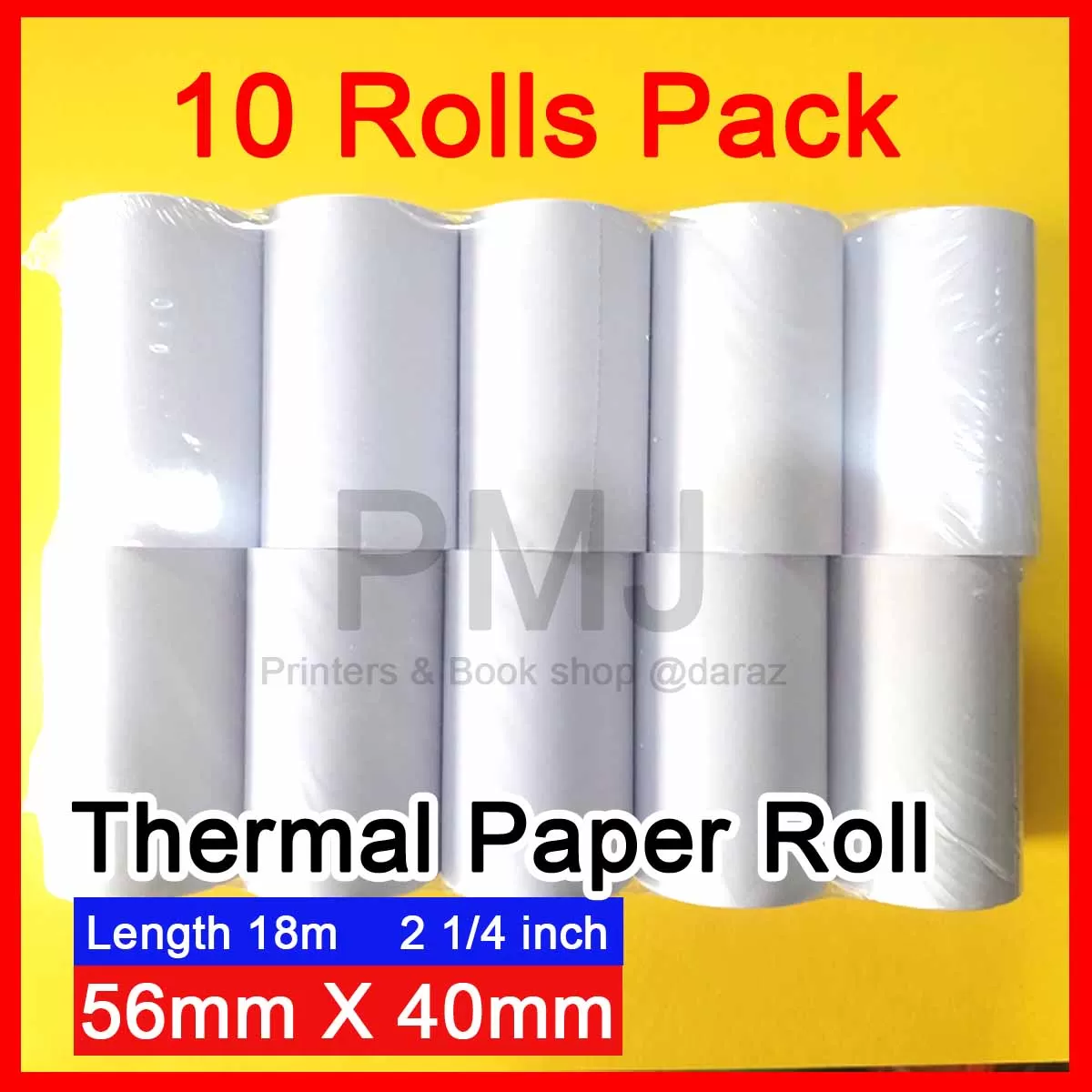Thermal Paper Bill Roll 57mm x 40mm 2 1/4 10 roll pack