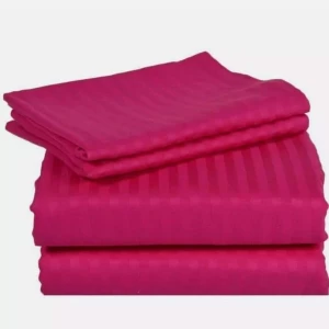 Egyptian Cotton Striped Bedsheet With 2 Pillow Covers