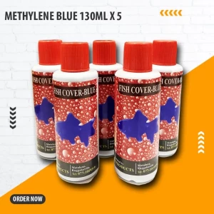 Fish Cover Blue Methylene Blue 130ml x 5 Pack Happy Fish