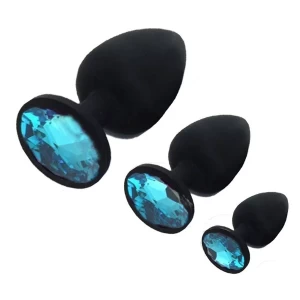 butt plug 3pcs set black XTOYS