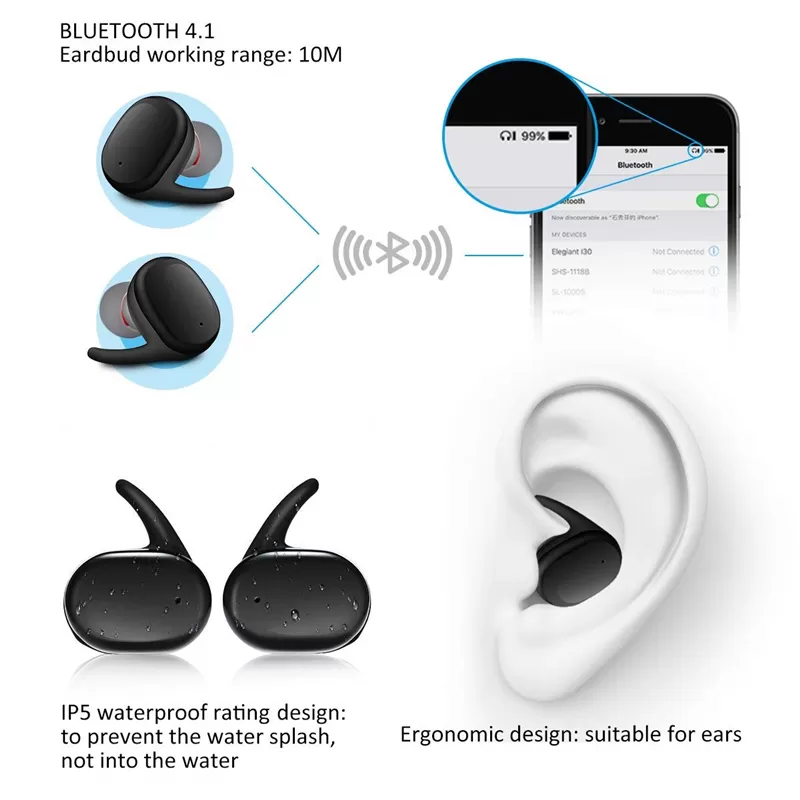 TWS Bluetooth earbuds Earphones Wireless headphones - image 4
