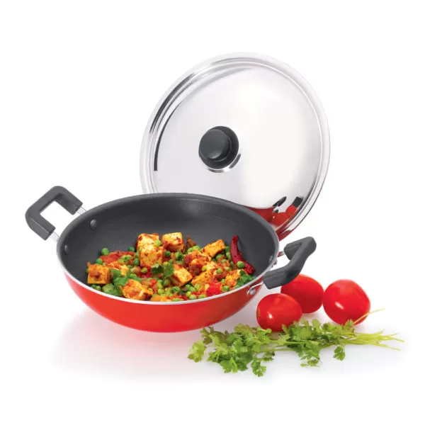 Premier Non Stick Kadai with Stainless Steel lid - image 3