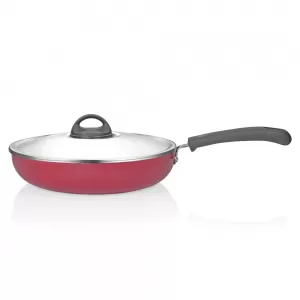 Premier Non Stick Fry Pan Classic Stainless Steel Lid 26CM