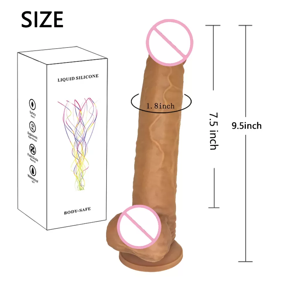 9.5 inch realistic dildo sex toy - image 3