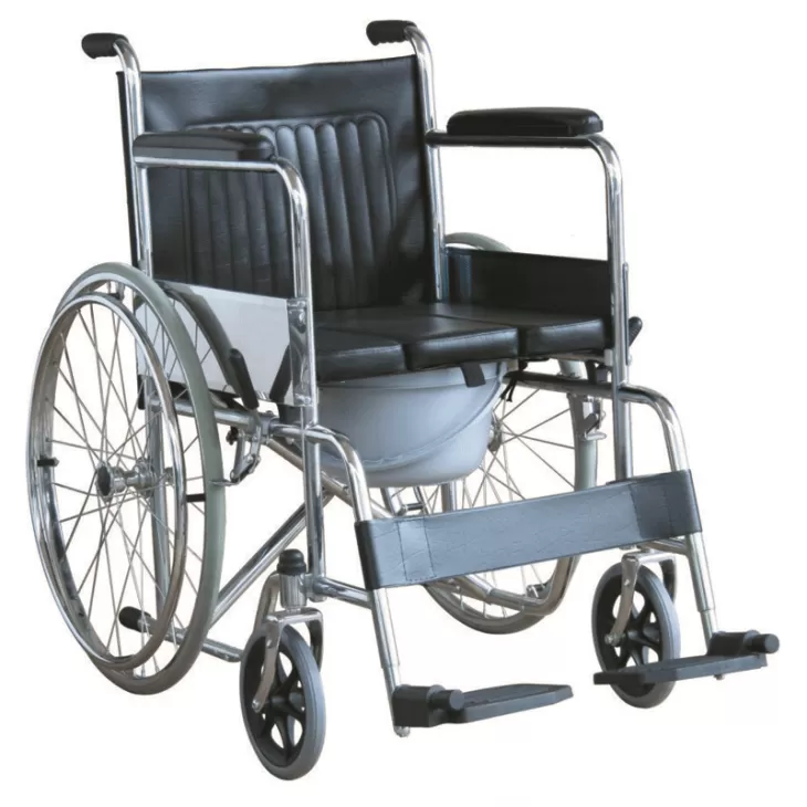 Commode Wheel Chair Foldable