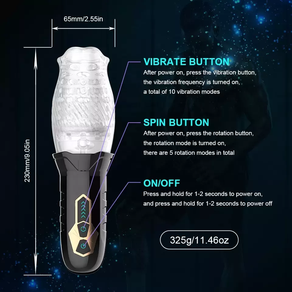 Penis Stimulator Rotating Vibrating Male - image 4