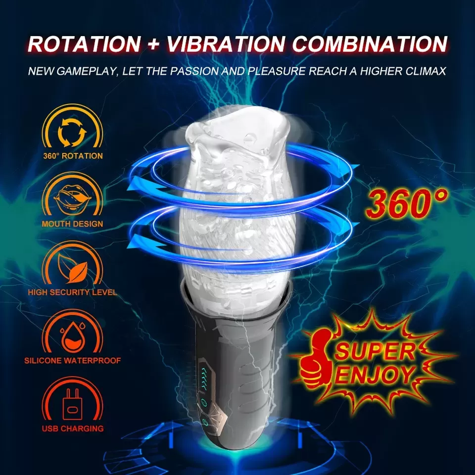 Penis Stimulator Rotating Vibrating Male - image 5