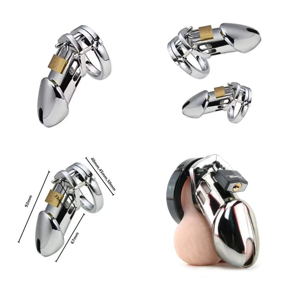 Stainless Male Chastity Cage Device Belt Restraint XTOYS - image 1