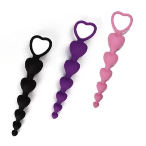 Heart Beads Soft Anal Plug XTOYS