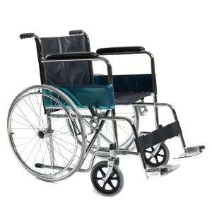 Wheel Chair Full Black  Frame Foldable