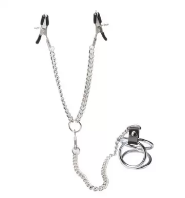 Triple /ball O-ring/nipple clamp Stainless Steel  XTOYS - image 1