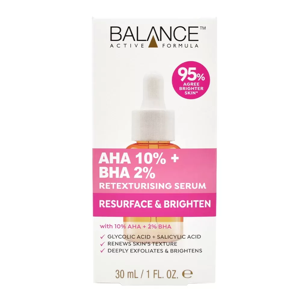 Balance Active AHA 10% + BHA 2% Face Serum 30ml UK