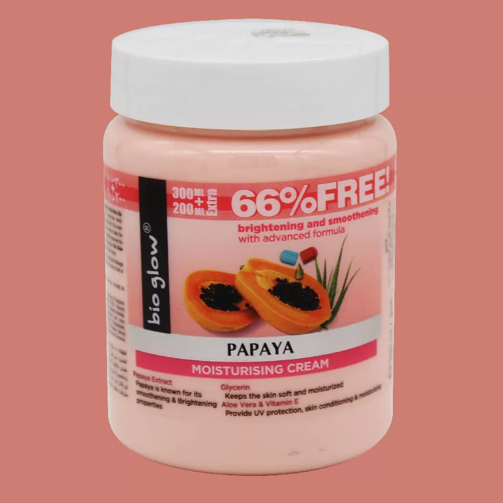 Bio Glow Papaya Moisturising Face & Body Cream 500ml - image 4