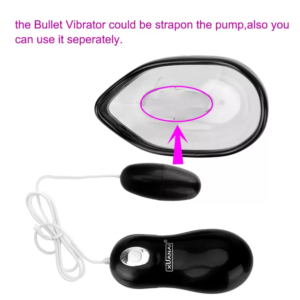 Breast,vagina enhance vibrate vacuum pump sex toy women - image 2