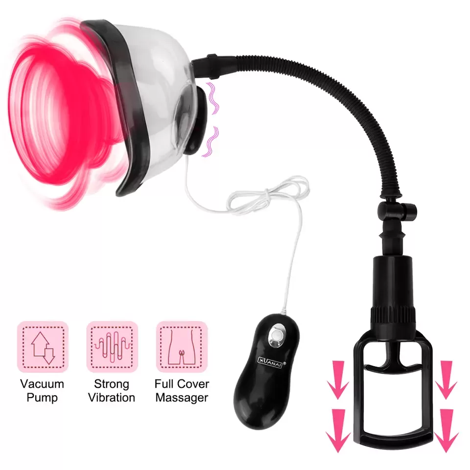 Breast,vagina enhance vibrate vacuum pump sex toy women - image 3