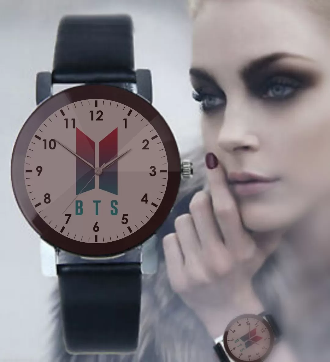 BTS Ladies fashion watch rubber straps
