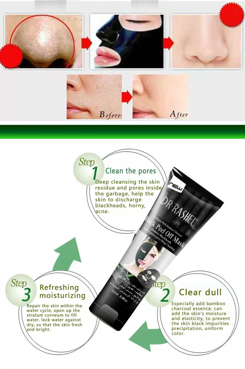 Dr Rashel Charcoal Black Peel Off Mask 120ml Blackhead - image 3