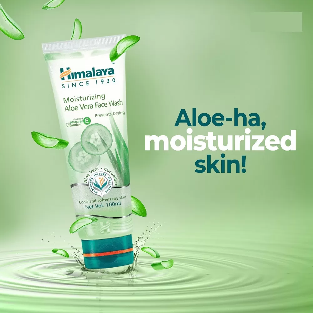 Himalaya Herbals Moisturizing Aloe Vera Face Wash 100ml - image 2