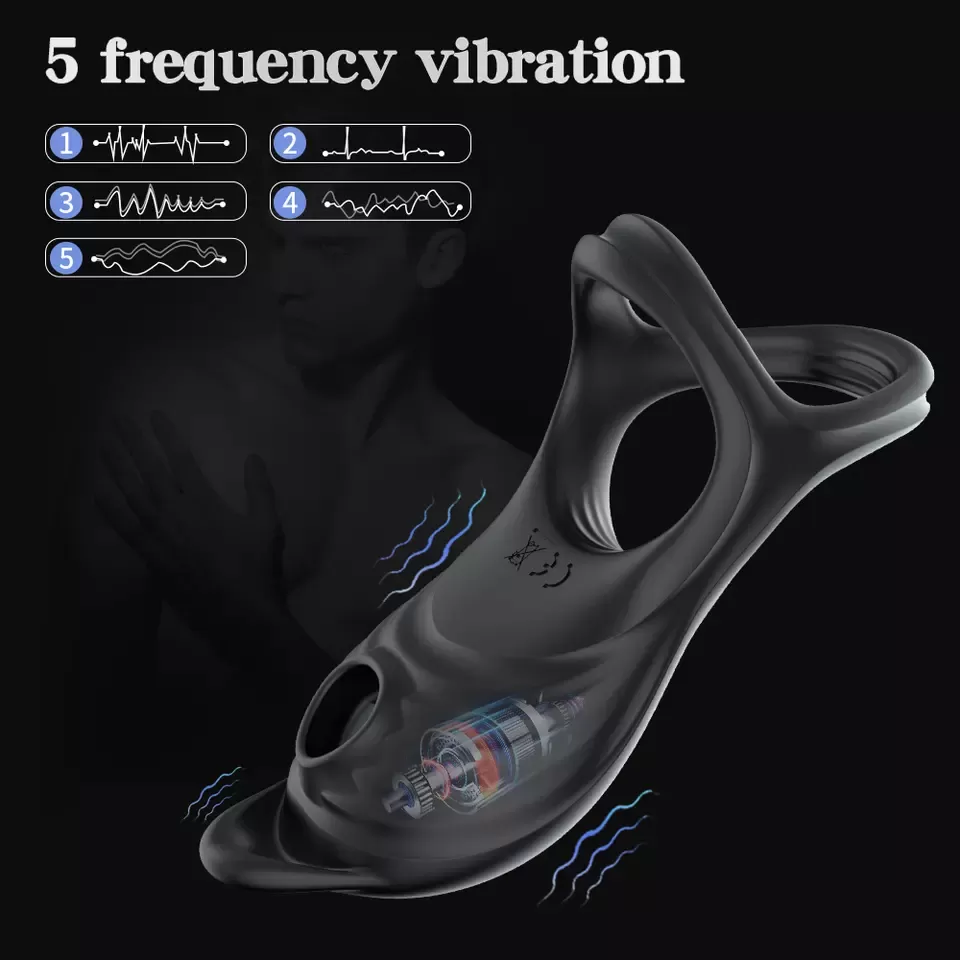 Licking Clitoris with Penis Ring Vibrator couple Sex toy - image 3