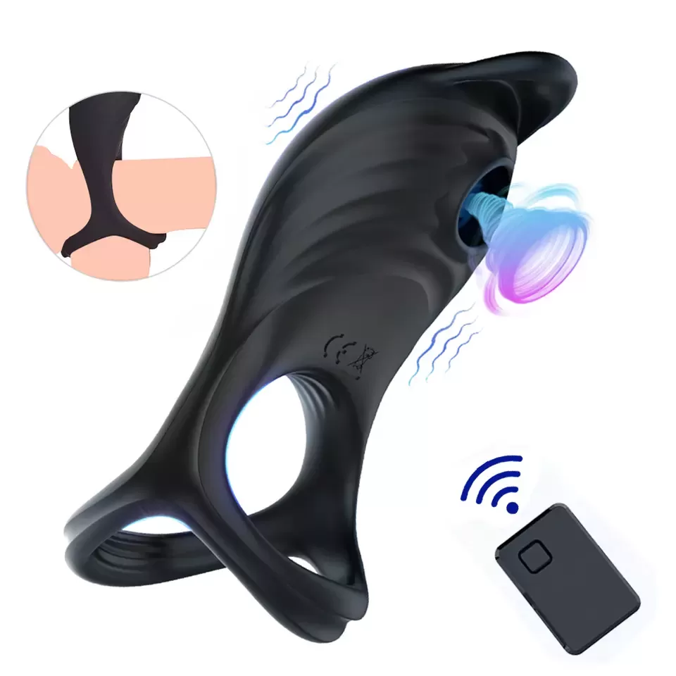 Licking Clitoris with Penis Ring Vibrator couple Sex toy - image 4
