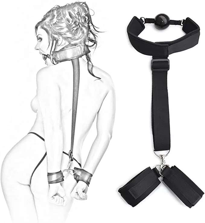 Mouth Gag Ball with Handcuffs Bondage XTOYS - image 1