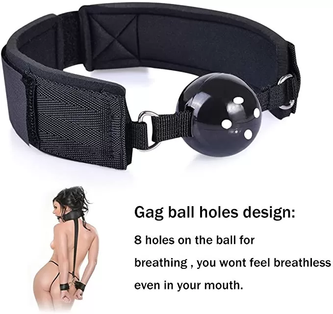 Mouth Gag Ball with Handcuffs Bondage XTOYS - image 2