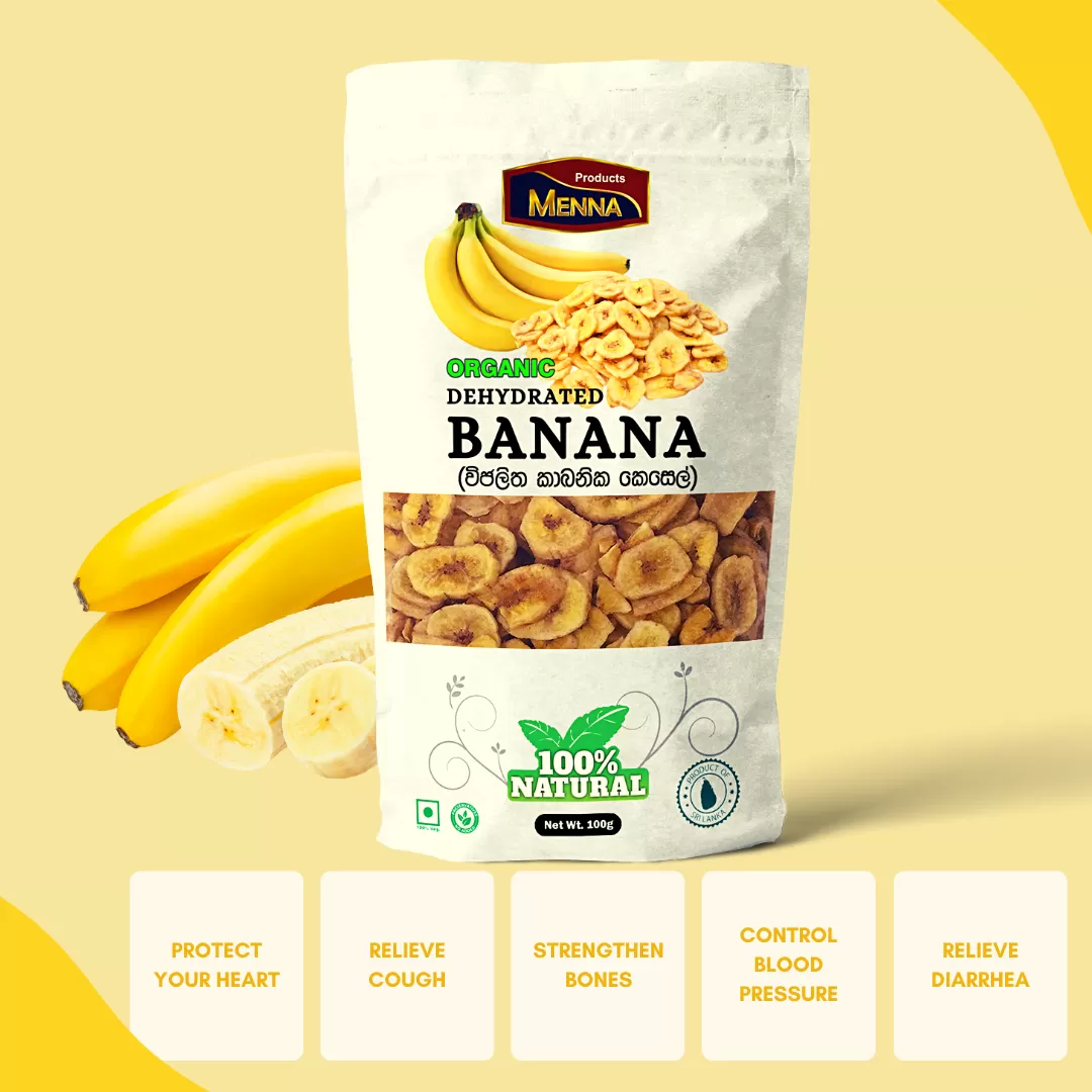 Organic Dried Banana Fruit Snack 100g - image 3