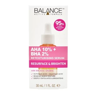 Balance Active AHA 10% + BHA 2% Face Serum 30ml UK