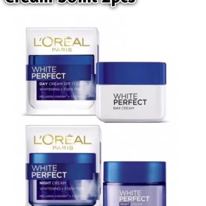 Loreal Paris White Perfect Day & Night Cream​ 50mlx2Pcs