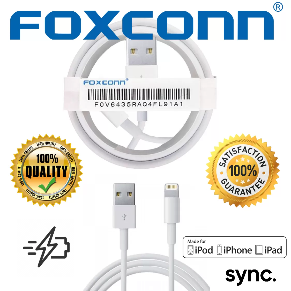 Foxconn Cable 5S SE 6 6S 8 Plus X - XR 11 - 13 Pro Max Mini - image 2