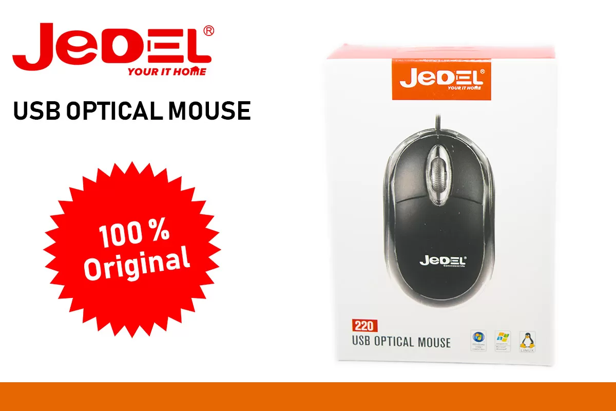 JEDEL 220 USB Optical Mouse - Wired Mouse - image 5