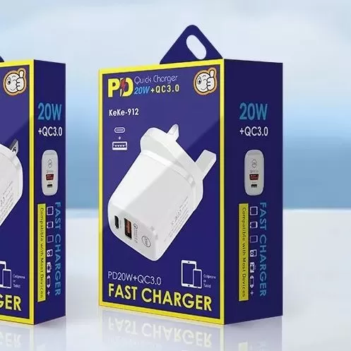 20W Quick PD Charger 3.0 For Tab / All Mobile Phone Model 20W 3 Pin Charging Dock Wall Charger - image 3