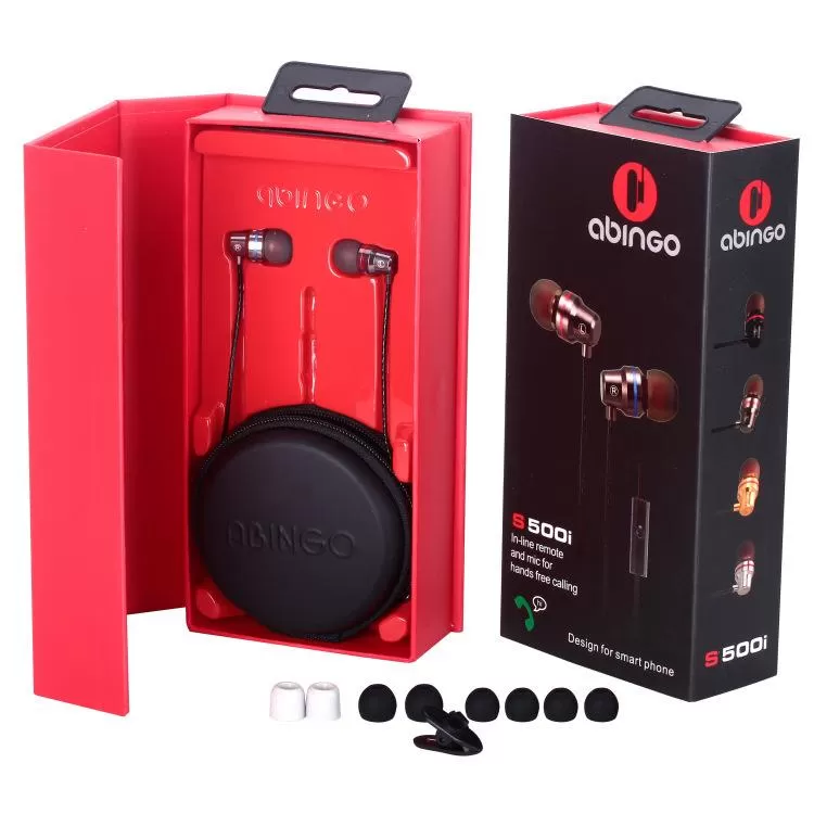 Abingo S500i In Ear Bass Earphone Microphone Stereo Hifi 3.5mm Jack Wired - image 2