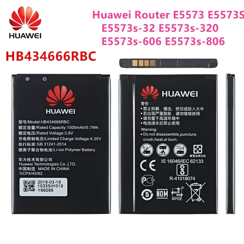 Huawei Pocket Router Battery HB434666RBC 1500m Router E557-E5573s - image 2