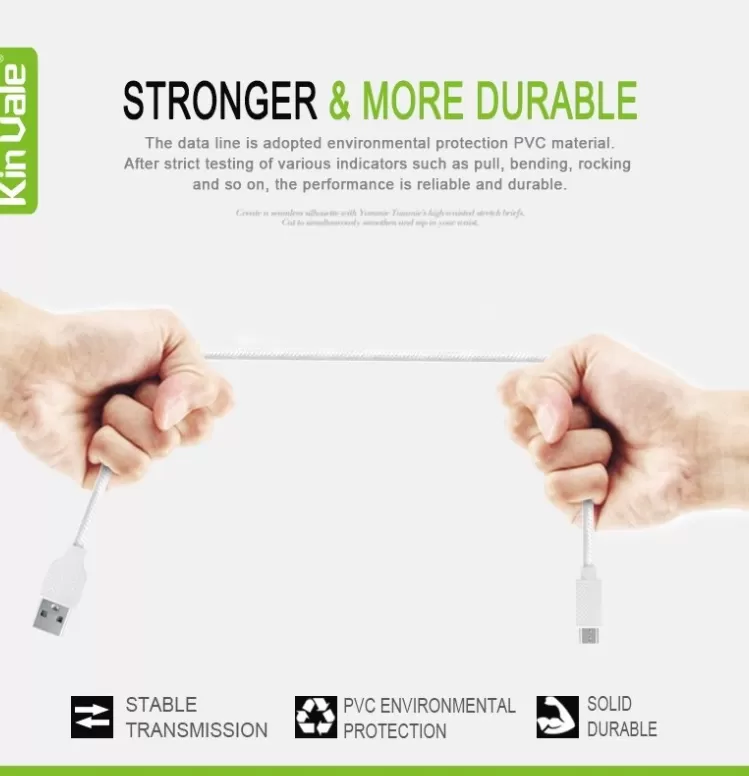 KINVALE C13 1.2 MTR 2.1A TYPE C CABLE,Huawei Xiaomi Samsung - image 3