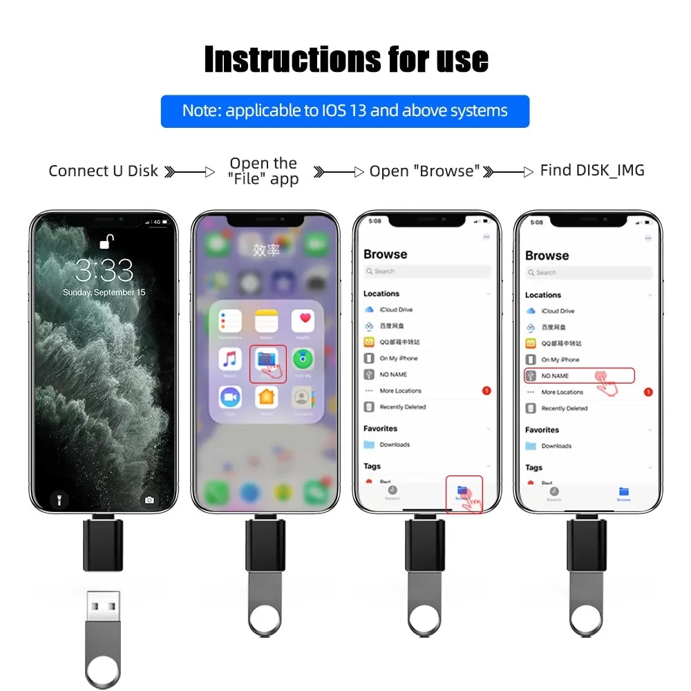 OTG Adapter Converter Lightning To USB 3.0 Adapter For iPhones - image 4