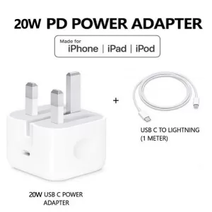 Apple iphone 20W USB-C Power Adapter Charger with Cable