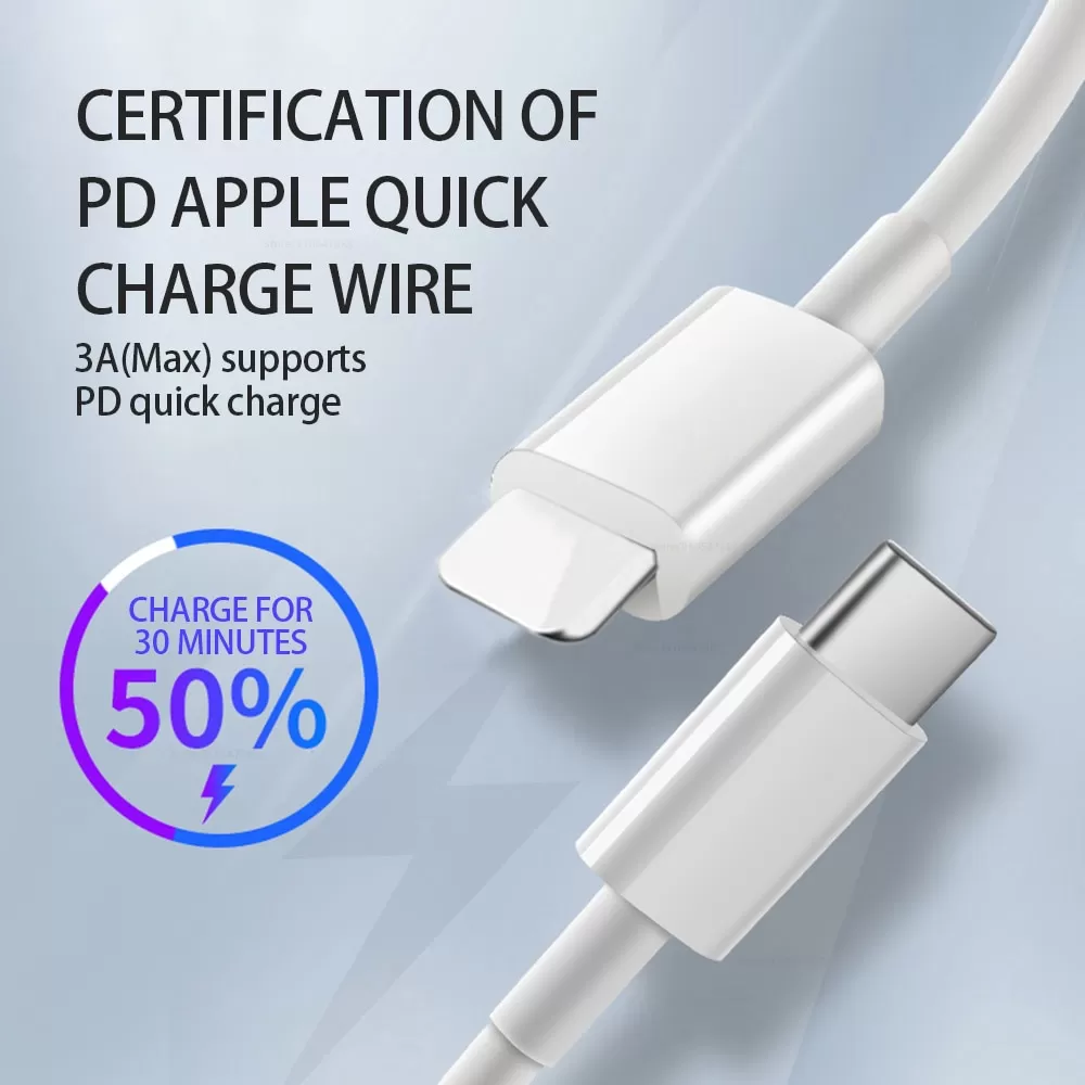 TypC to Lightning Cable 1M Cable PD 65W Mac.Book ipad,iphones - image 2