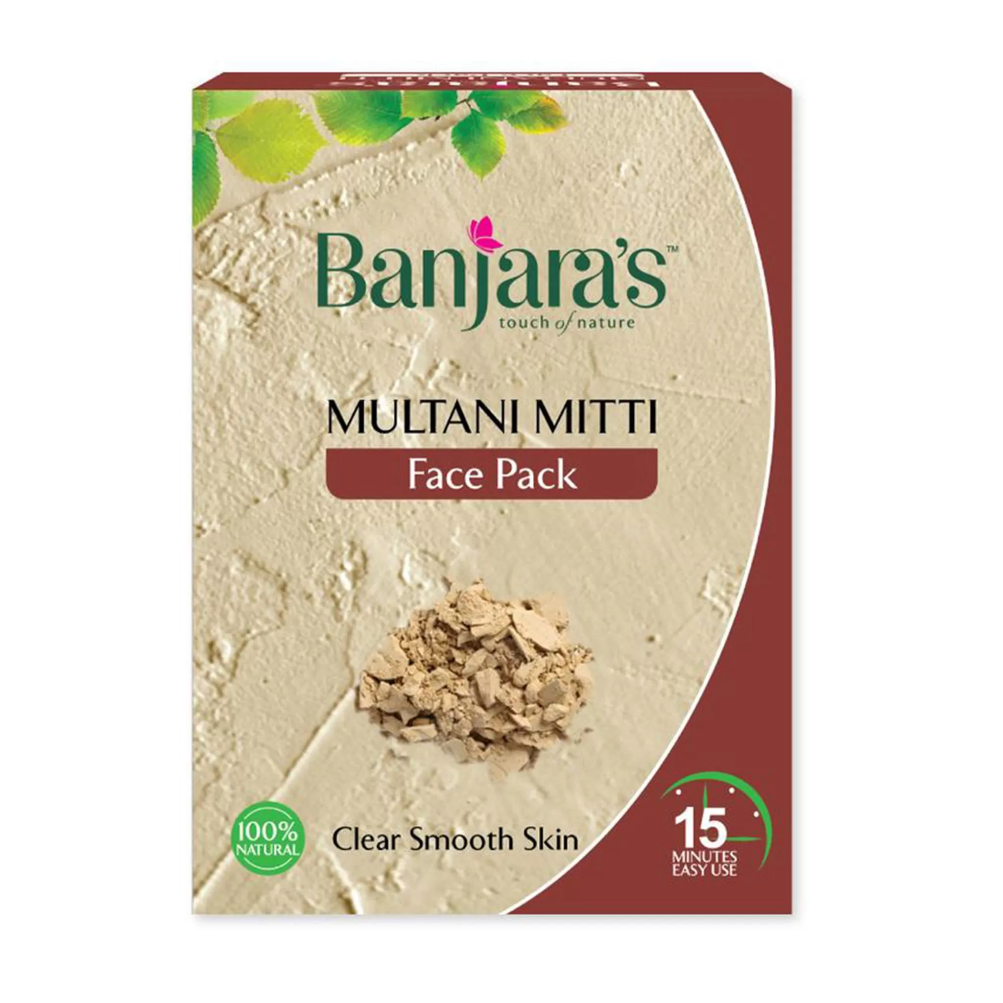 BANJARAS - MULTANI MITTI FACE PACK POWDER - 100G